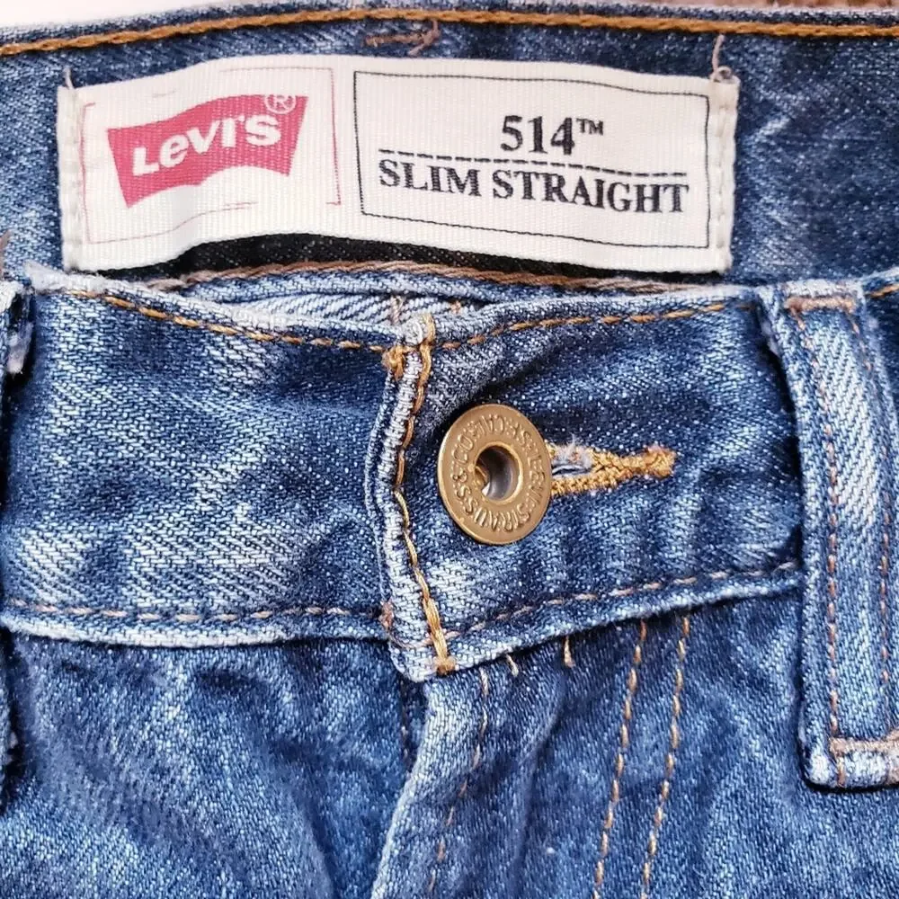 Levi's 514 Slim Straight Medium Wash Denim Jeans Size 18 Reg 29 x‎ 29